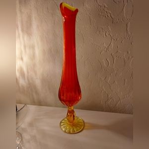 Fenton Amberina Swung Vase